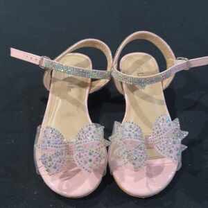 Link Pink Sparkle Kids Dress Shoes